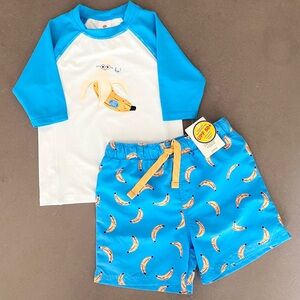 NWT Tucker + Tate Saltwater Cool Banana Swimwear Set
